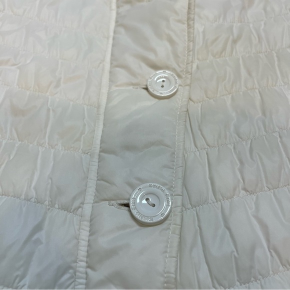 Twisted Heart Vintage White Mid Length Full Zip Warm Puffer Jacket Coat Snow M - Picture 11 of 16